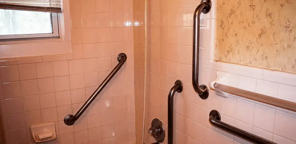 Shower grab bar installation for bathroom safety and accessibility in Pittsburgh, PA