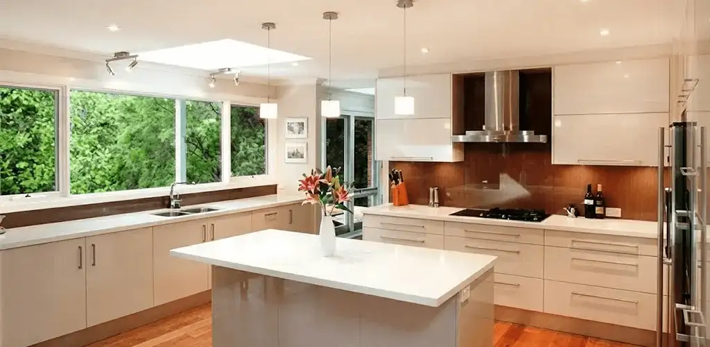 Kitchen cabinet refacing and remodel results in a modern kitchen in Pittsburgh, PA