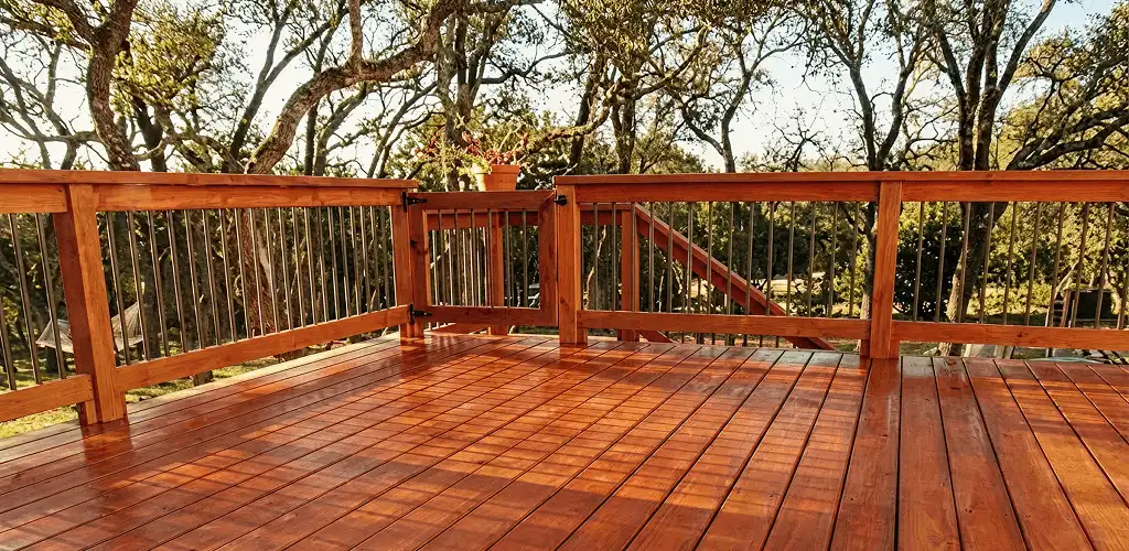 Deck sealing results with a freshly sealed wood deck in Pittsburgh, PA